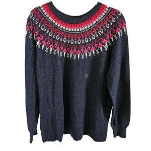 Lane Bryant  Size 14/16 XL Fair Isle Nordic Sweater Sparkles NWT Winter Outdoor